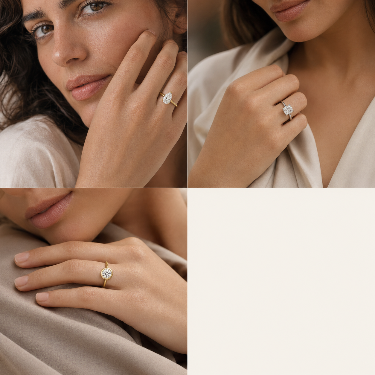 The Grace Pear worn on model