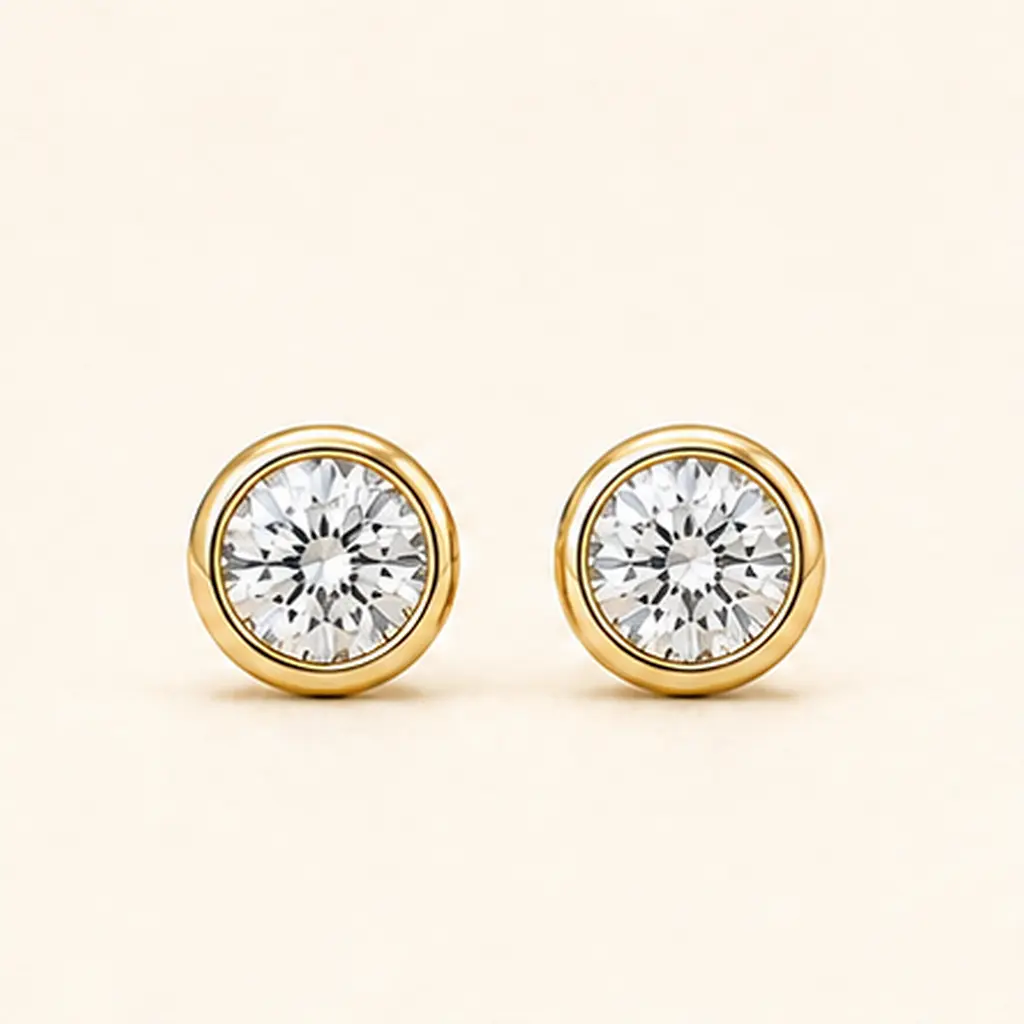 The Bezel Studs diamond jewellery