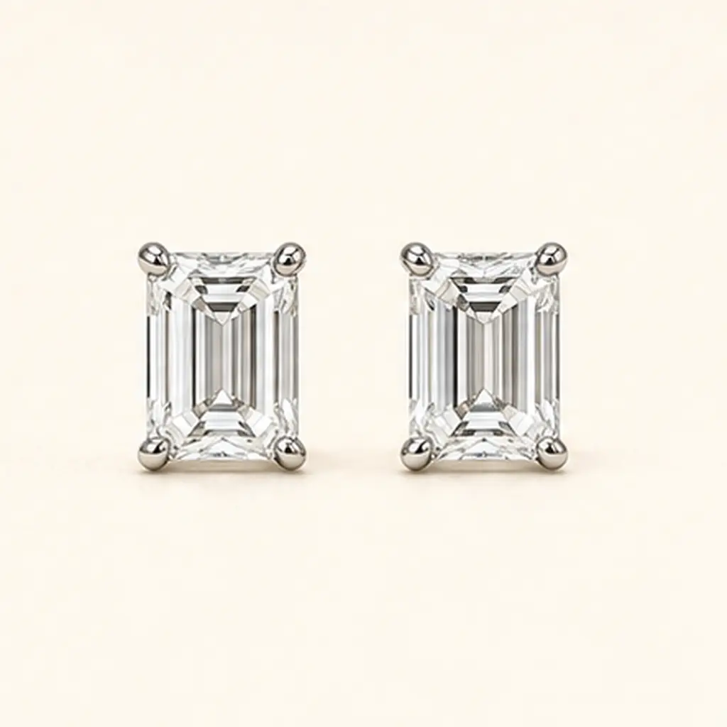 The Emerald Studs diamond jewellery