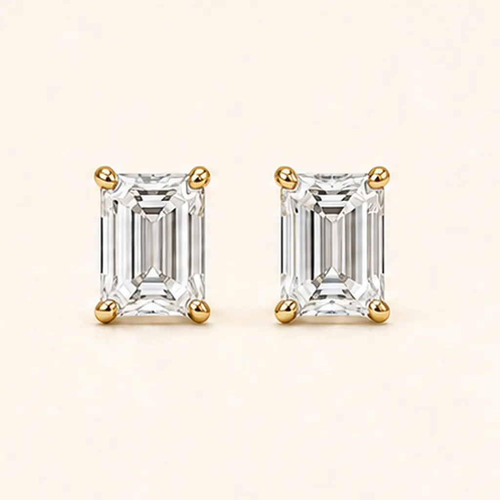 The Emerald Studs diamond jewellery