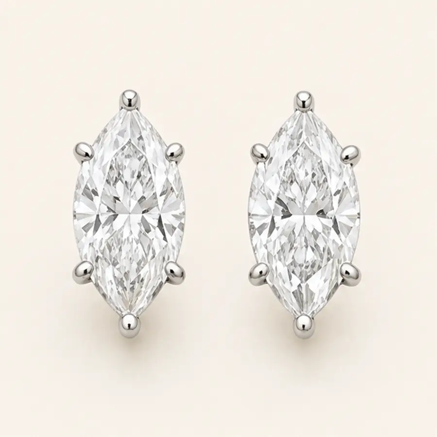 The Marquise Studs diamond jewellery