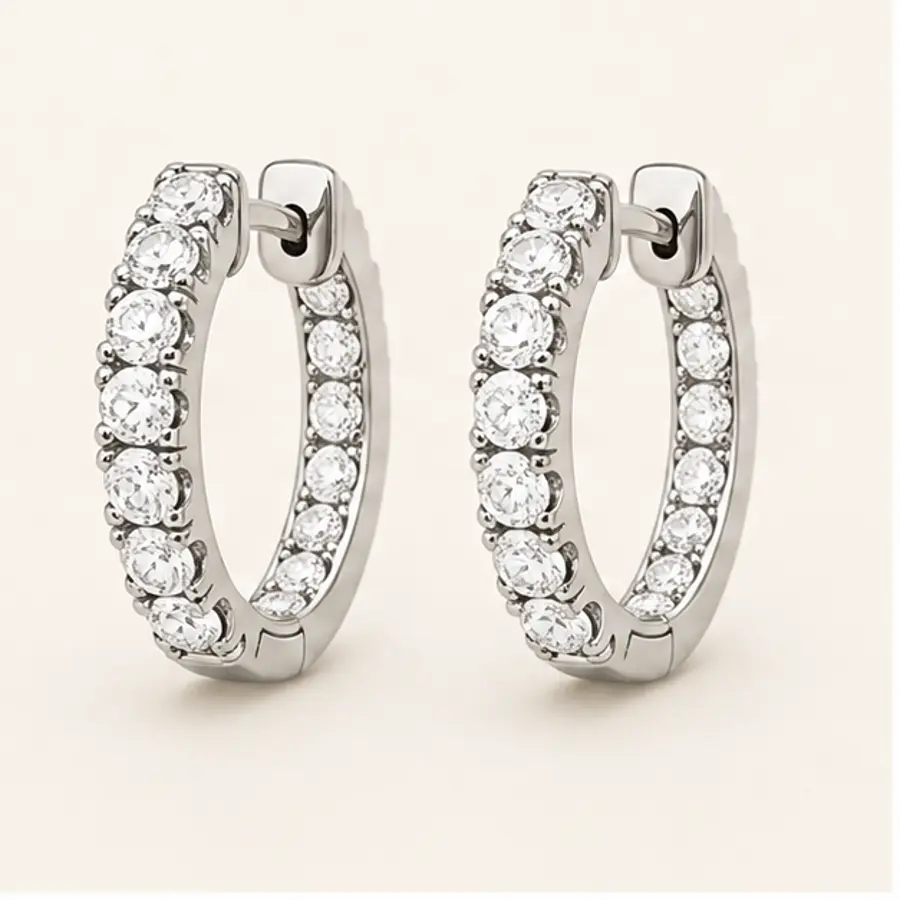 The Diamond Hoops diamond jewellery