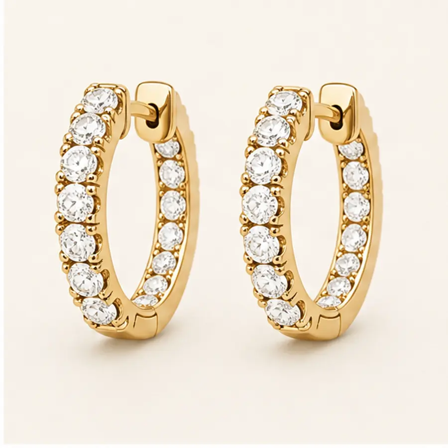 The Diamond Hoops diamond jewellery