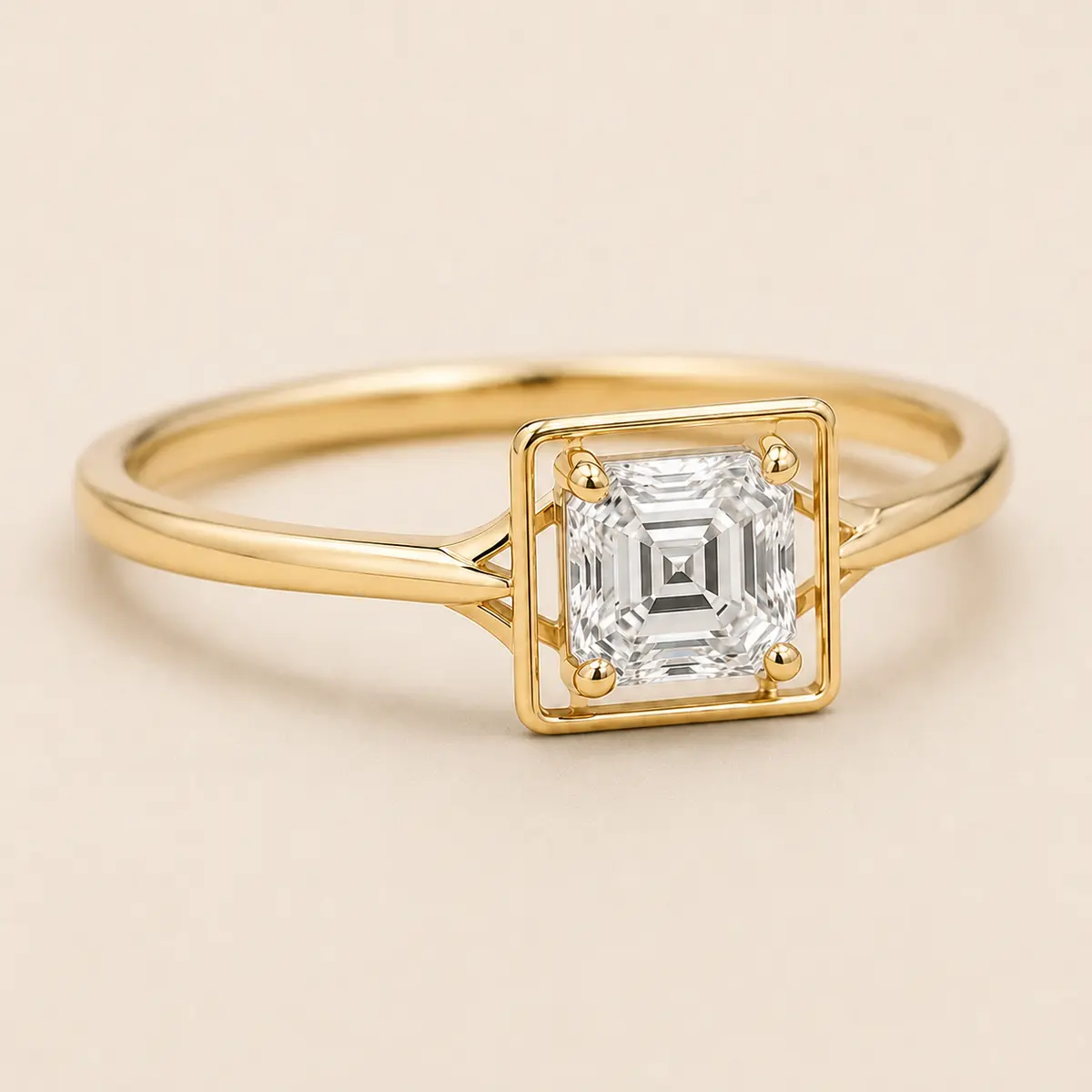 The Frame Asscher diamond jewellery