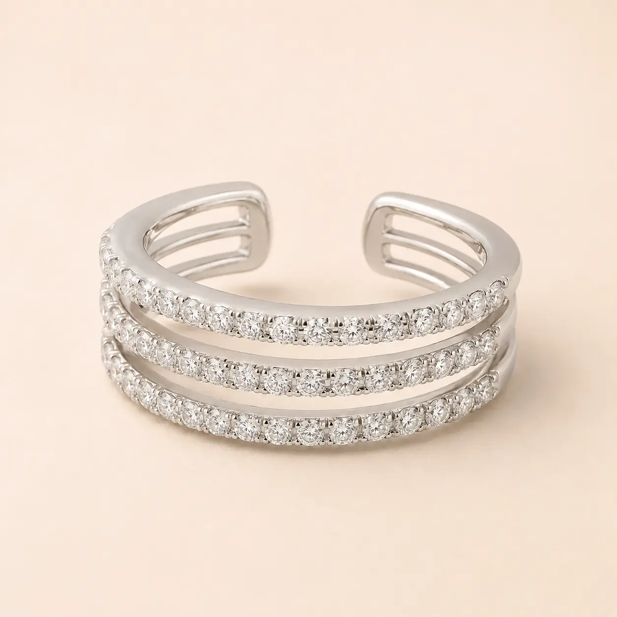 The Trois Pavé Ear Cuff diamond jewellery