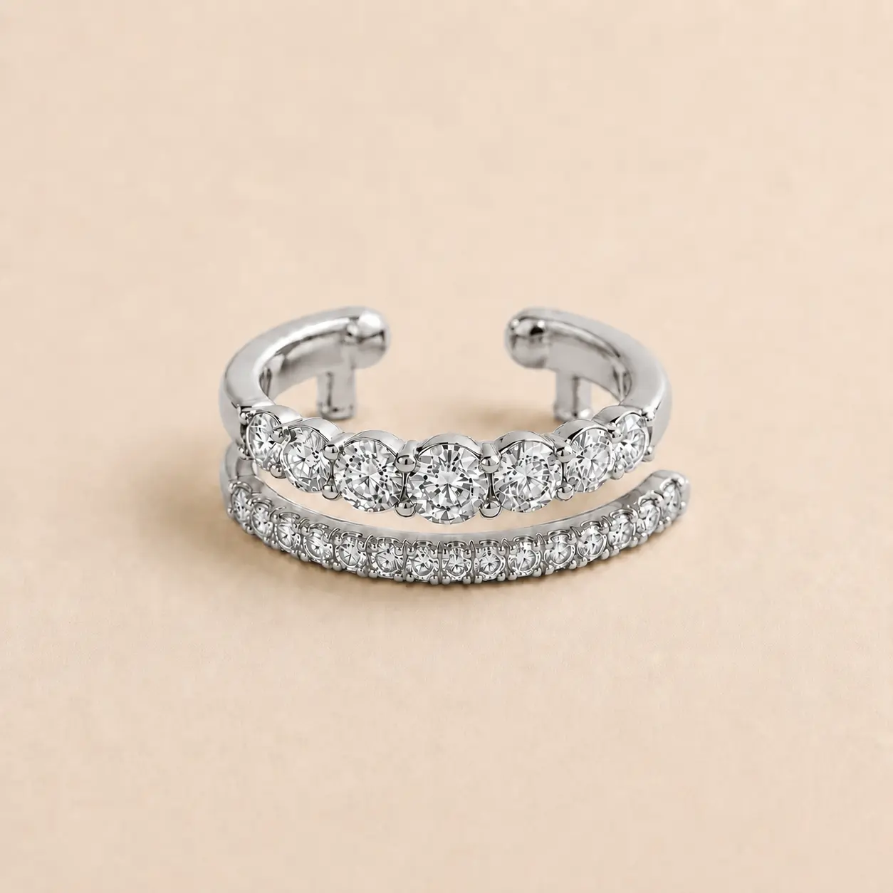 The Duo Éclat Ear Cuff diamond jewellery