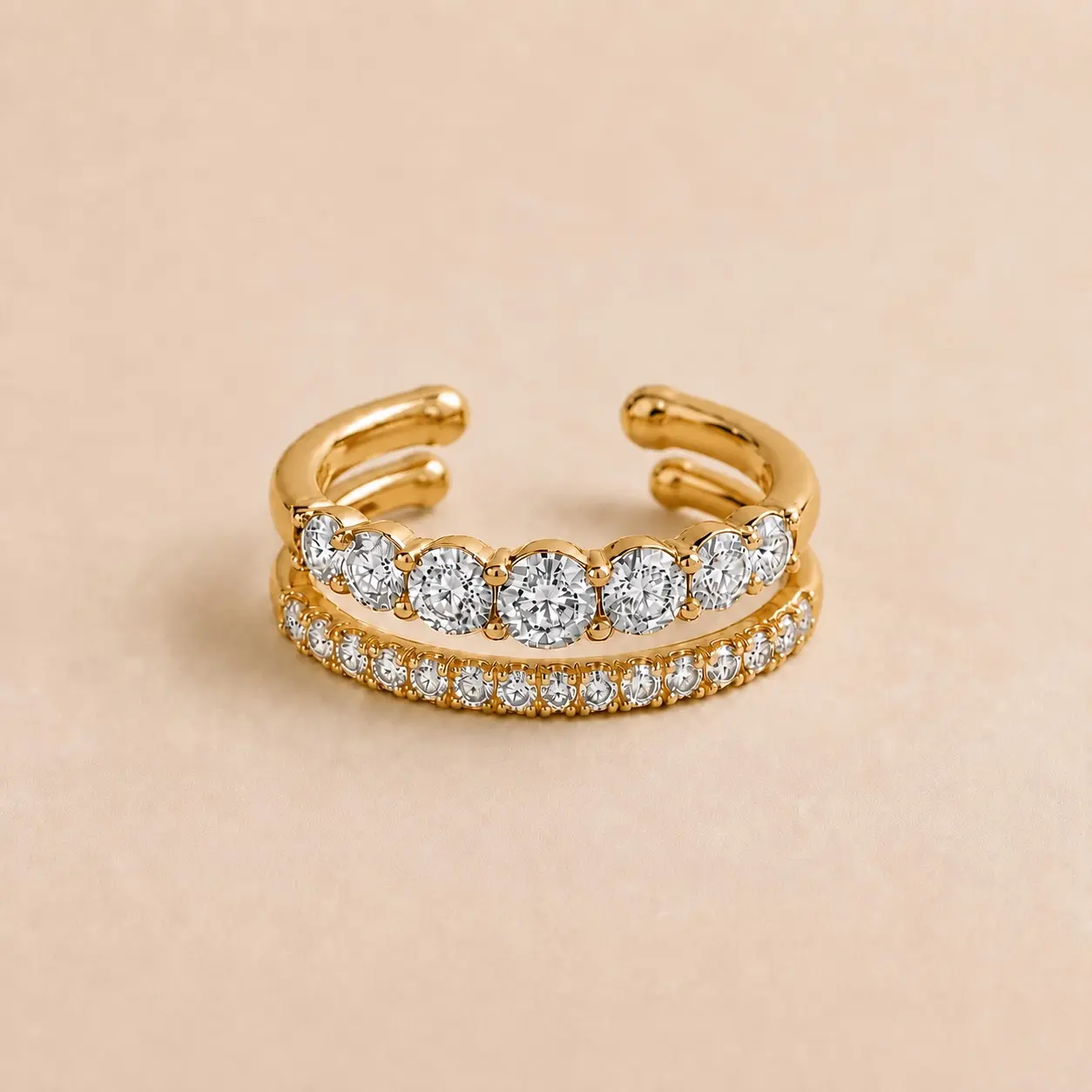 The Duo Éclat Ear Cuff diamond jewellery