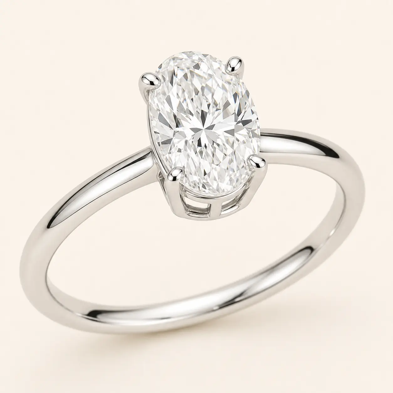 The Lilyan Oval Setting detail